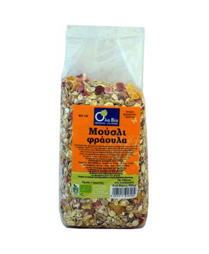 ΜΟΥΣΛΙ ΦΡΑΟΥΛΑ ΧΩΡΙΣ ΖΑΧΑΡΗ ΒΙΟ 350ΓΡ